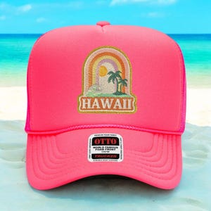 Cappello da camionista, regalo alla moda per lei, cappello da camionista portafortuna, cappello da camionista personalizzato, cappello da camionista da donna, cappello da camionista hawaiano, cappello con toppa