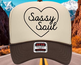 Sassy Soul Trucker Hat for Women, Trendy Statement Hat, Trucker Hat, Custom Trucker Hat, Woman's Trucker, Funny trucker hat