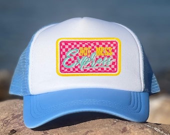Hot Mess Express Trucker Hats, Hot Mess truckerhatt, Truckerhatt, Trendig present till henne, Anpassad truckerhatt, Damtruckerhatt, Rolig truckerhatt
