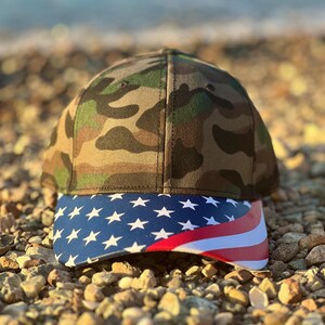 Patriotic hat, Patriotic trucker hat, Patriotic Hat, Trucker hat for him, Camo trucker hat, patriotic camo hat, Support our troops hat