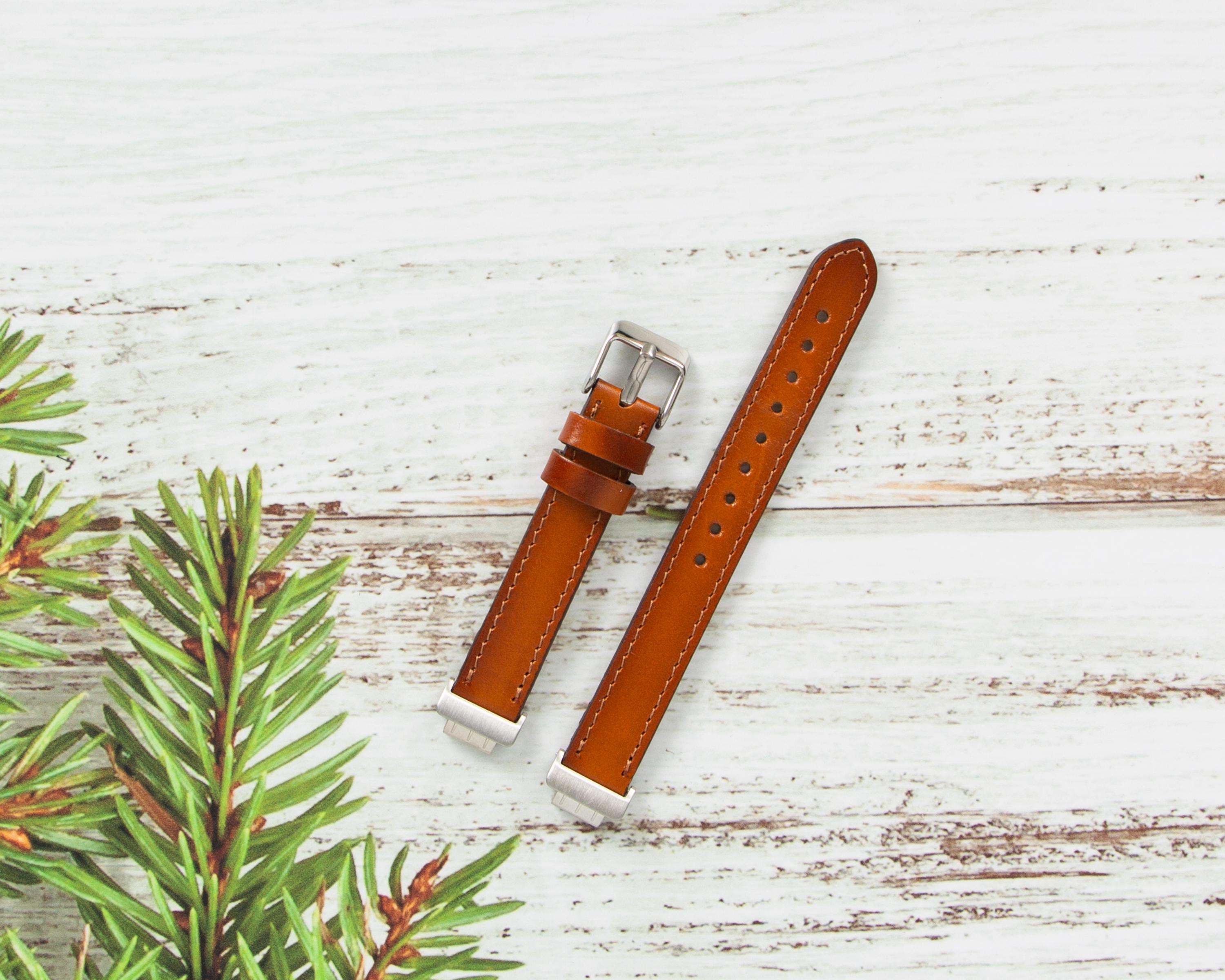 Brown Leather Fitbit Charge 6 5 4 3 Watch Band for Women, Fitbit Charge Strap Girlfriend, Personalized  Fitbit  Watch Band Gift for mom