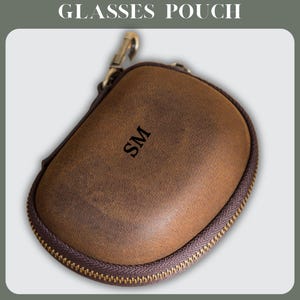 Porta monete Piccolo marsupio da cintura Marsupio in pelle Piccolo marsupio in pelle Occhiali da sole pieghevoli Custodia da viaggio Custodia per occhiali Scatola con cerniera Regalo per lui