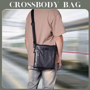 Sac à bandoulière en cuir sac messager homme sac bandoulière en cuir sac d'équitation sac d'extérieur sac cartable personnalisé cadeaux pour lui mari ami