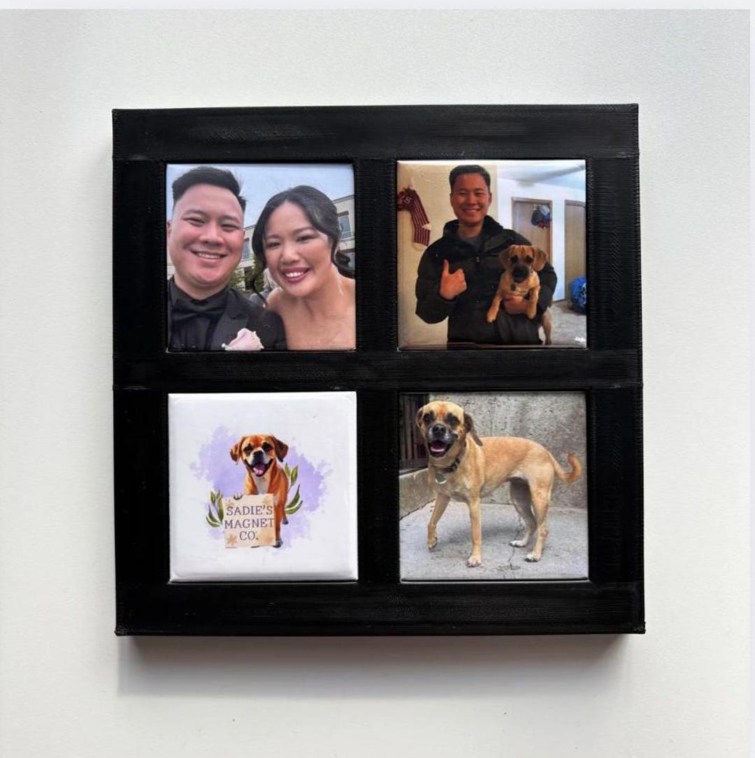 Custom Photo Magnets With Frame – Set of 4 | Personalized Photo Gifts ...