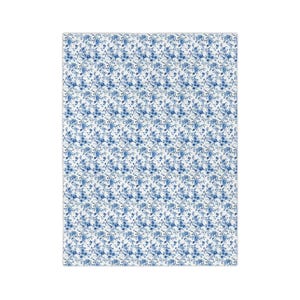 Blue and White Toile De Jouy Blanket
