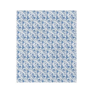 Blue and White Toile De Jouy Blanket
