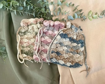 Crochet Drawstring Bag