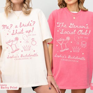 Custom Princess Bachelorette Diaries Shirts, Me a Bride Shut Up Tee, Comfort Colors Genovia Shirt, Personalized Bridal Party Matching Tees