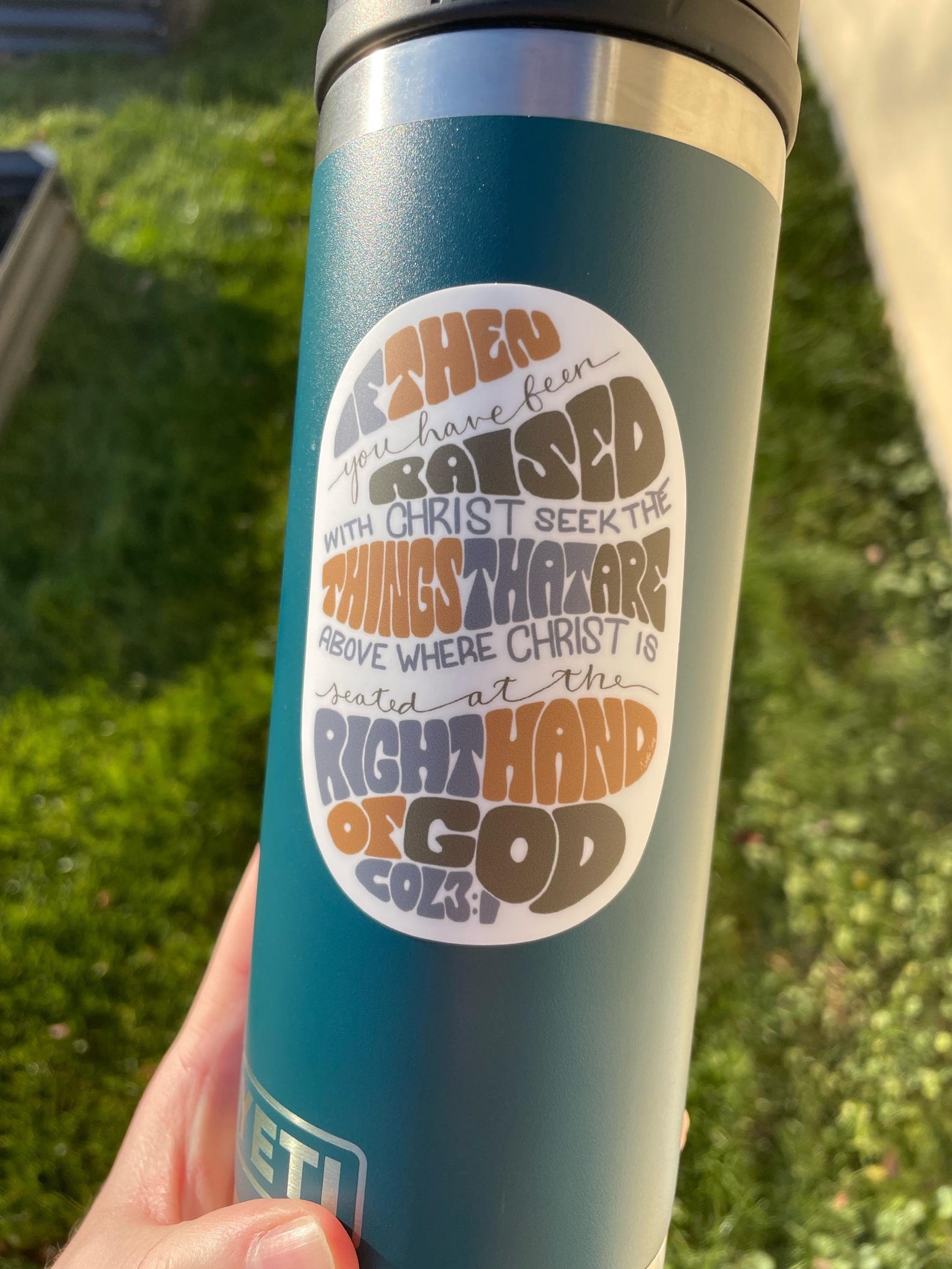 Col. 3:1 Colossians Scripture Sticker for Water Bottles, Laptops, Books ...