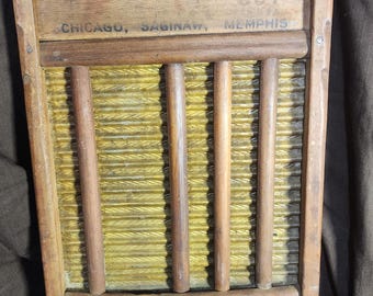 【USA】ヴィンテージ ウォッシングボード “NATIONAL　801” Vintage Washboard National Washboard Co. No. 801 The Brass King