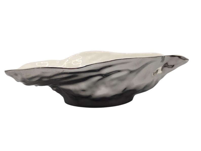Pampa Bay Porcelain Silver & White Oyster Bowl - Thumbnail 3