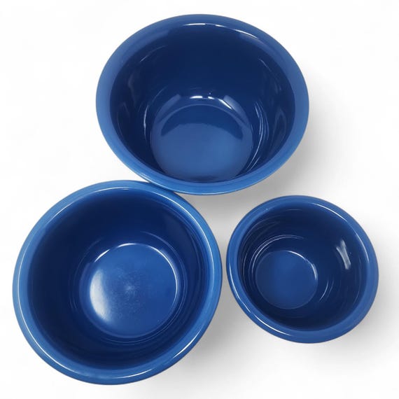 3 Corelle Coordinates Stoneware Classic Cafe Blue, Mixing Serving