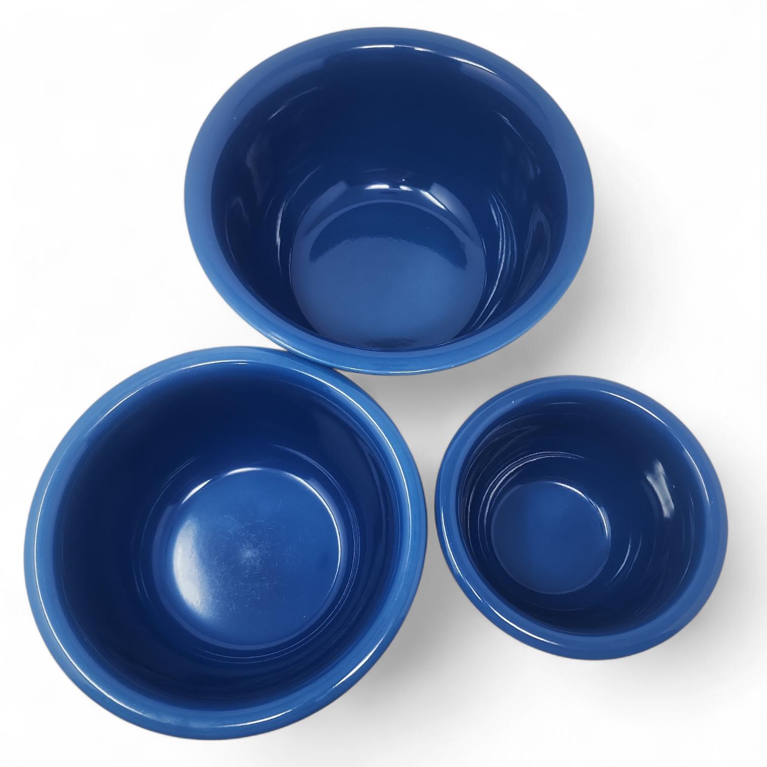 3 Corelle Coordinates Stoneware Classic Cafe Blue, Mixing Serving