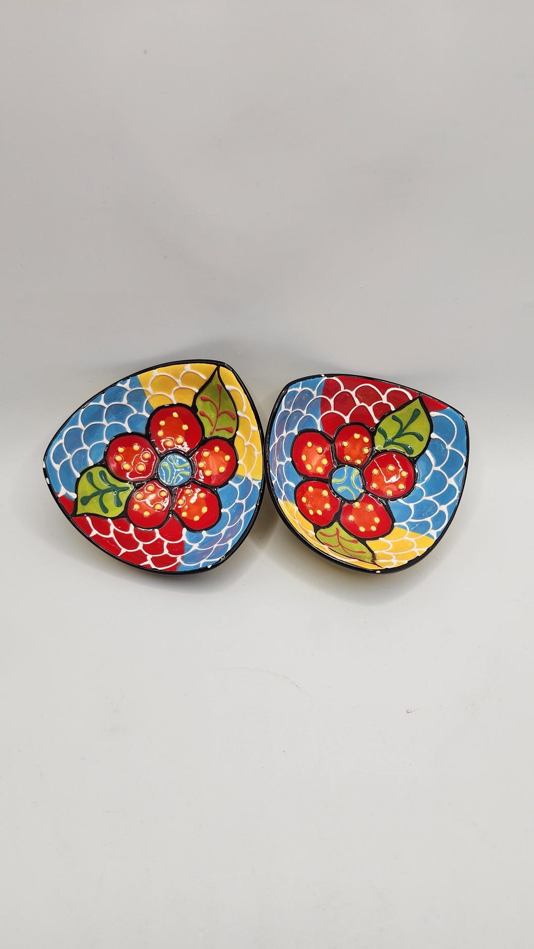 Del Rio Rice Vintage Spain Del Rio Rice Bowl Trinket Dish Handpainted Pottery Sauce ...