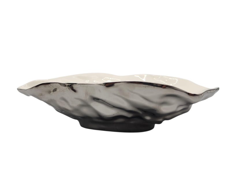 Pampa Bay Porcelain Silver & White Oyster Bowl