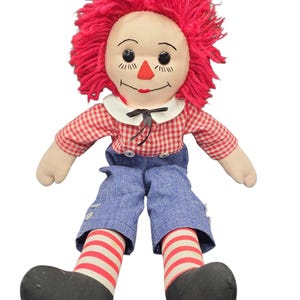 Vintage 20&quot; Raggedy Andy Plush Stuffed Doll