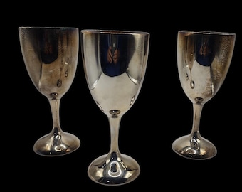A 3 Piece Vintage Set of  International Silver Company Plated Goblets or Wine cups