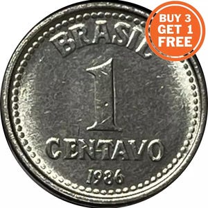 1 Brazilian Centavo-choice of date from 1986-1988-small coin-Brazil/Brasil