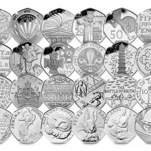 1973-2013 Elizabeth II 50p fifty pence - commemorative coins - choice of year