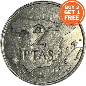 2 Pesetas spanish coin- choice of date 1982-1984- Spain