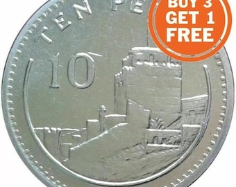 Gibraltar 10p ten pence coins 1988-2017 choice of date