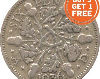 Silver sixpence George V coin choice of year 1911-1936