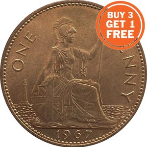Penny Elizabeth II Münzen Auswahl des Jahres 1953-1967
