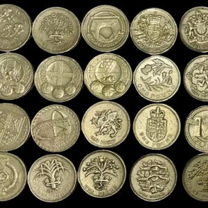 1983-2016 Elizabeth II one pound coin - circulated - choice of year