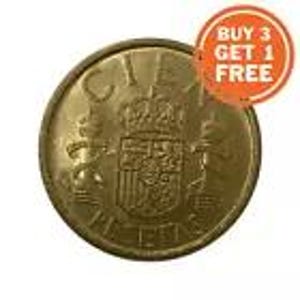 May include: A gold-coloured coin with the inscription "CIVITAS ILLIRINA" and a coat of arms featuring a crown and lions.