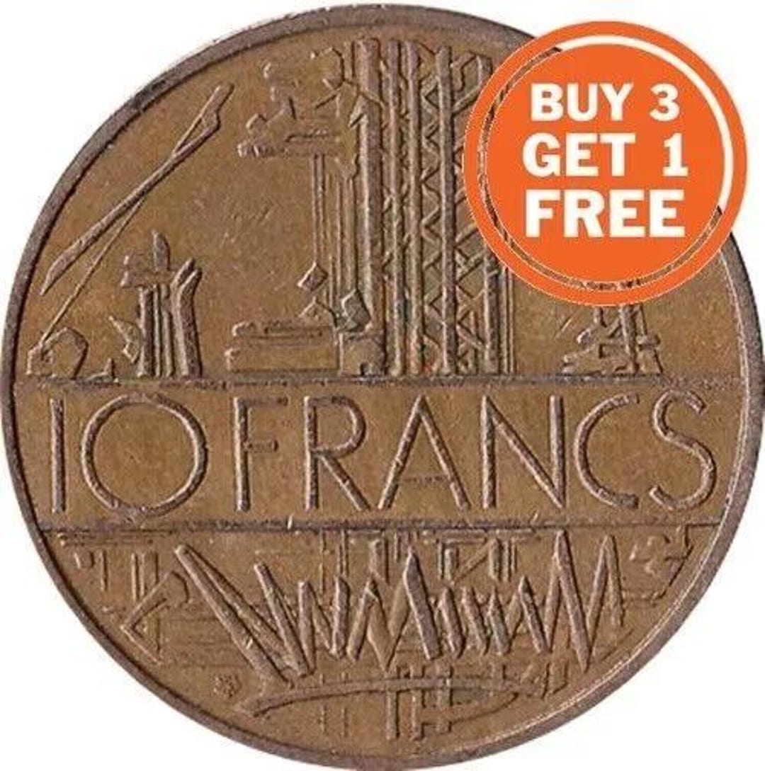 10 French Francs Choice of Date 1974-1988 With Commemorative - Etsy