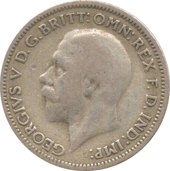 銀貨6ペンス ジョージ5世 1911年～1936年発行のコイン - Etsy 日本