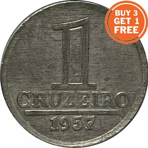 1 Brazilian Cruzeiro-choice of date from 1957-1961-Brazil-Brasil