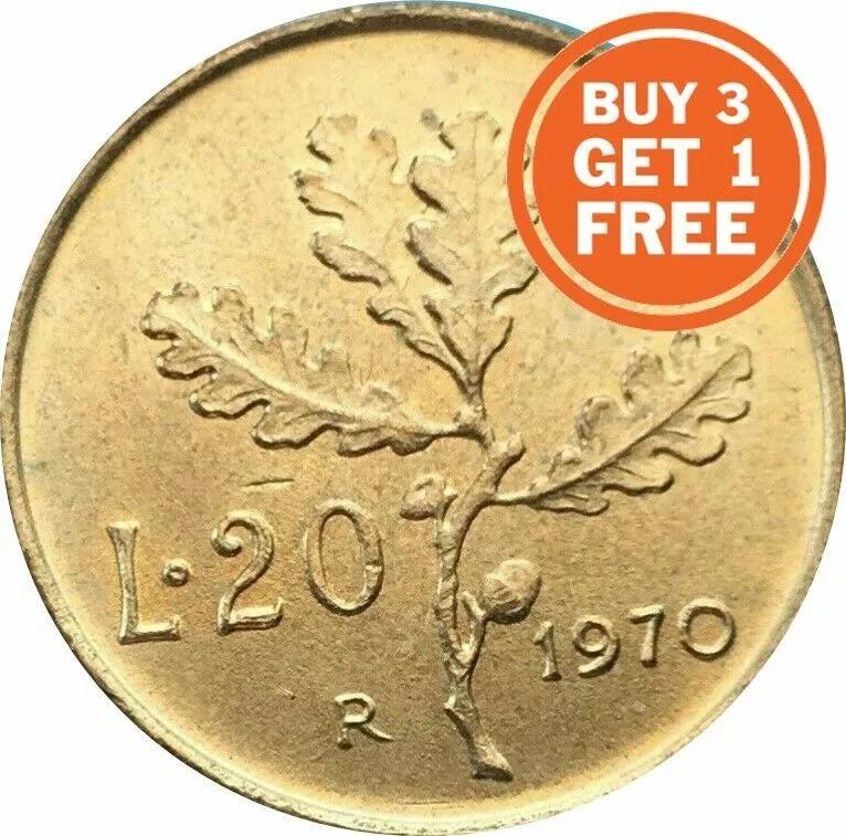 20 Italian lire coin italy choice of date 1957-1991 italy