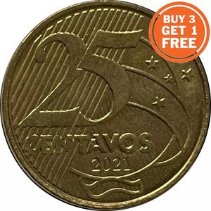 25 Brazilian Centavos-choice of year from 1998-2023-Brazil/Brasil