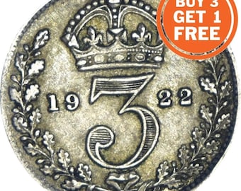 Silver threepence George V coin choice of year 1911-1936