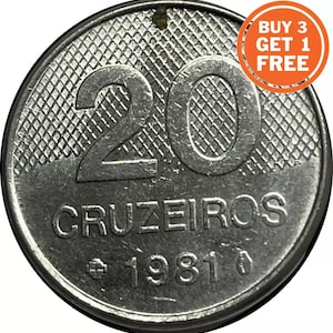 20 Brazilian Cruzeiros-choice of date from 1981-1986 Brazil/Brasil