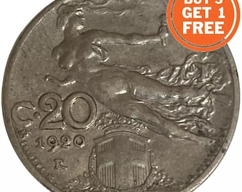 20 Italian centesimi 1908-1922- Vittorio Emanuele III- choose the date-italy