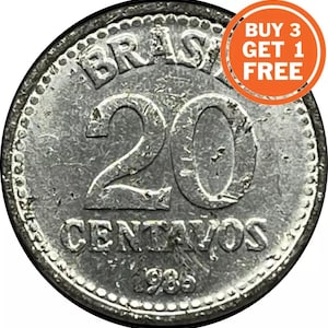 20 Brazilian Centavos-choice of date from 1986-1988 Brazil/Brasil