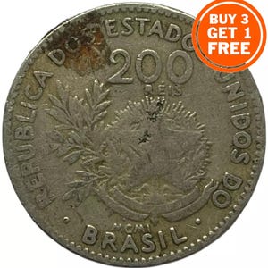 200 Brazilian reis coin 1901-Brazil-Brasil