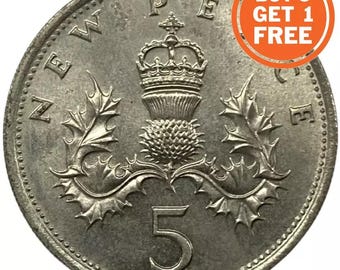 1968年英国10ペンス硬貨 - エリザベス2世初の10進法硬貨 - Etsy 日本