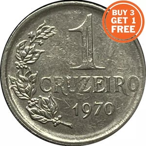 1 Brazilian Cruzeiro-choice of date from 1970-1978-Brazil/Brasil
