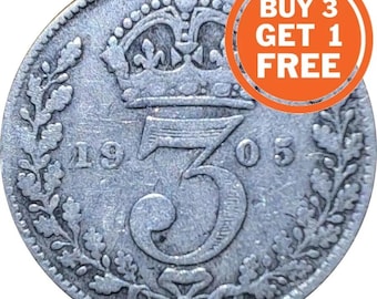 1902-1910 Edward VII silver three pences 3D choice of year/date