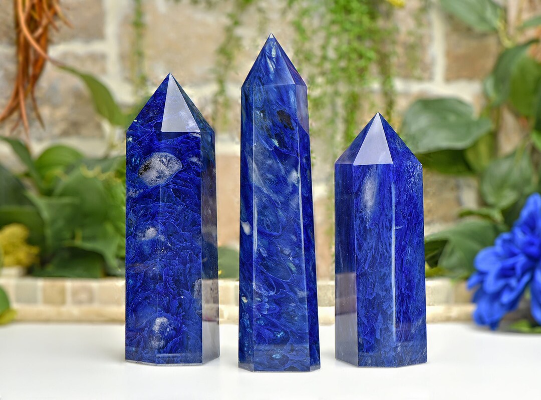Blueberry Quartz Polished Gemstone Tower Point 912 229mm300mm Etsy