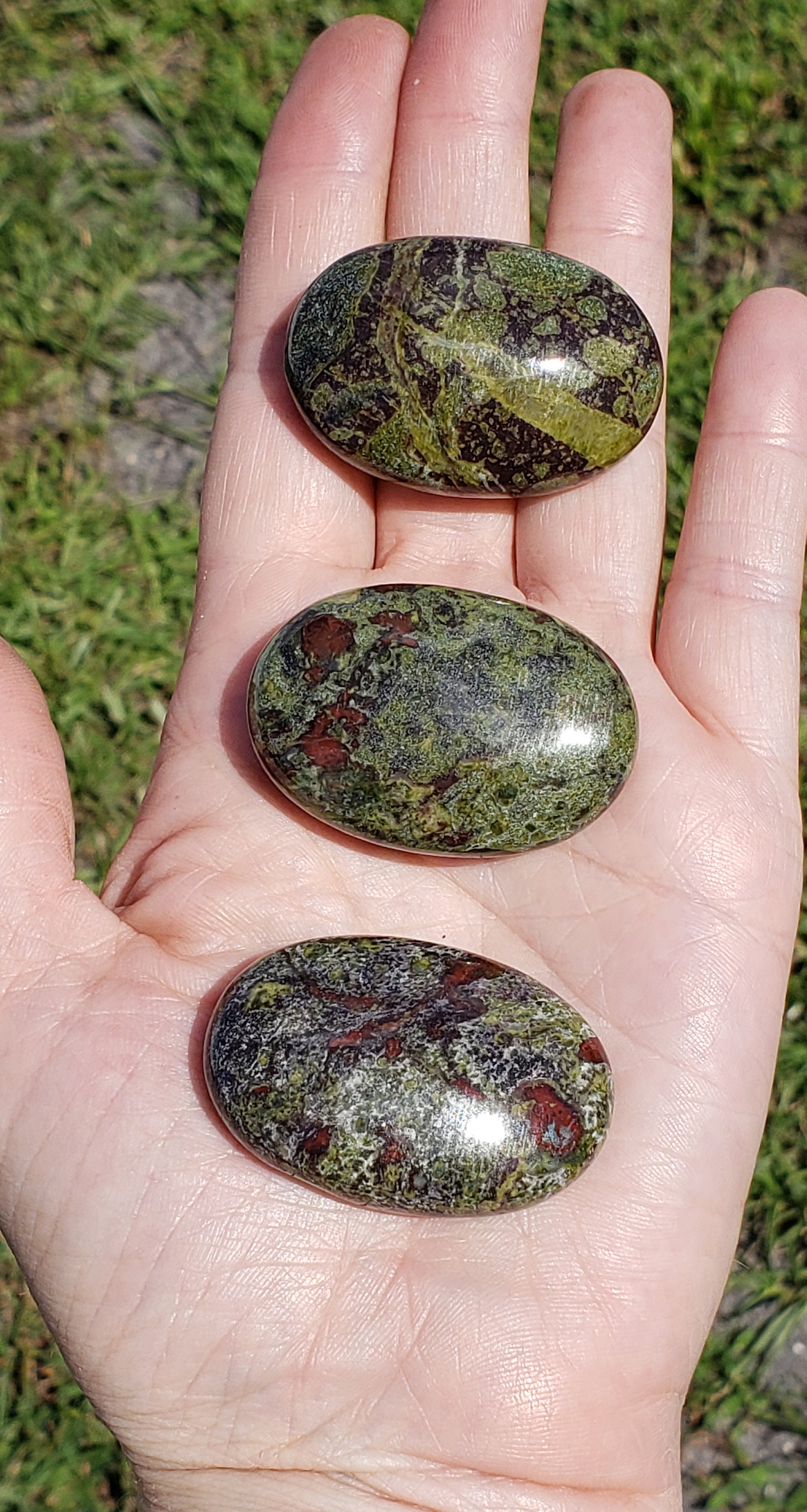 Dragon Blood Jasper Stone Gemstone Palm Stone Stone Of Etsy