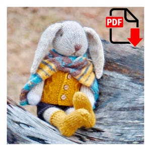 Bunny Matthew. Bunny KNITTING pattern, knitted animal pattern.