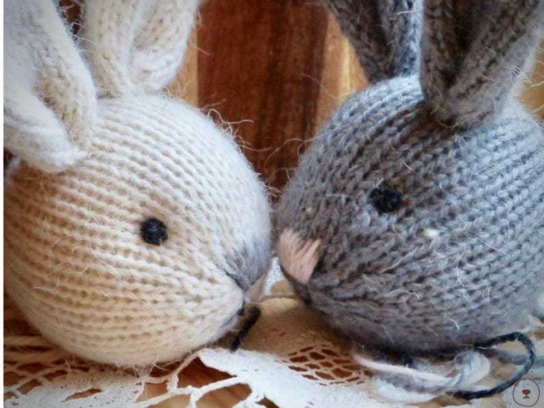 Knitted Grey Rabbit Bunny-doll Katya KNITTING Pattern, Knitted Animal Tutorial - Etsy
