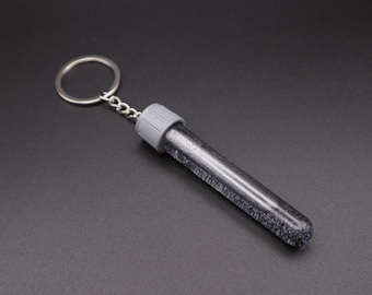Black Glitter Phlebotomy Keychain | Cute Medical Accessories
