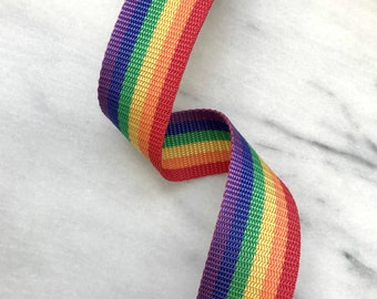 Rainbow Webbing 1.5" - By the Yard