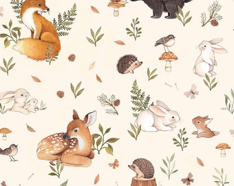 Dear Stella - Little Fawn and Friends Collection - Friends in Cream