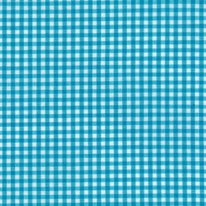 Robert Kaufman - Carolina Gingham 1/8&quot; in Turquoise - Last 1/2 Yard